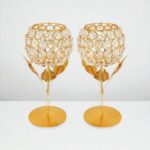 Set of 2 Crystal Tealight holder | Diwali Decoration