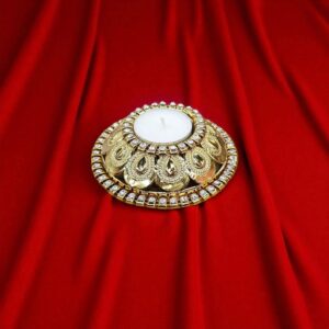 Decorative metal diya for Diwali Decor