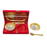 5 pc mukhwas serving tray set in a elegant velvet box