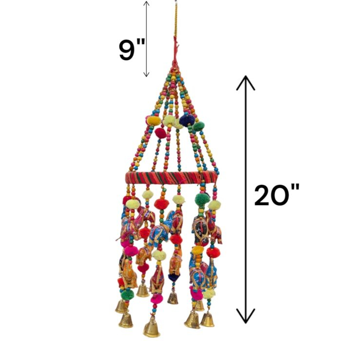 Dimensions of colorful elephant hanging