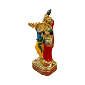 Profile view of Golden Radha Krishna