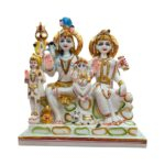 Shiv Parivar Idol - White - 9.5 Inches | Composite Marble - Image 5