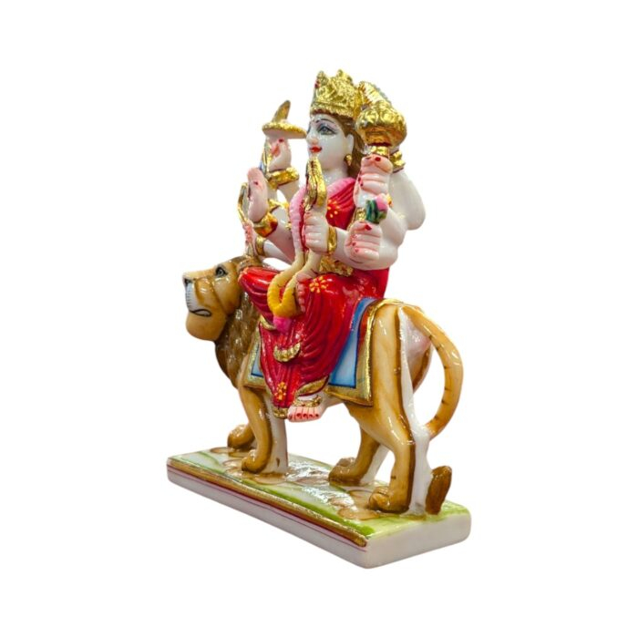 Sherawali Mata Idol - 10 inch | Composite Marble - Image 5