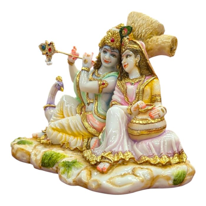 Radha Krishna - 12 inch wide | Composite marble - Image 4