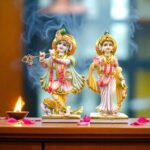 Beautiful Large Radha Krishna Idol - 12 inches | Composite Marble