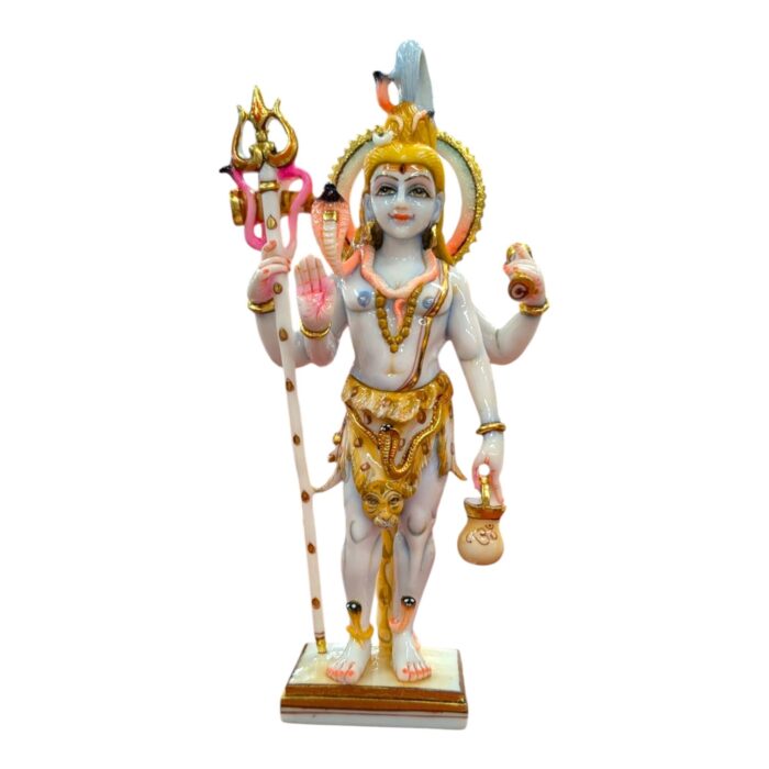 Golden hue details on this Shiva Statue for sale in Canada