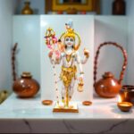 14-Inch Shiva Idol Statue | Composite Marble with Gold Accents | Hindu God Murti for Home mandir & Gift