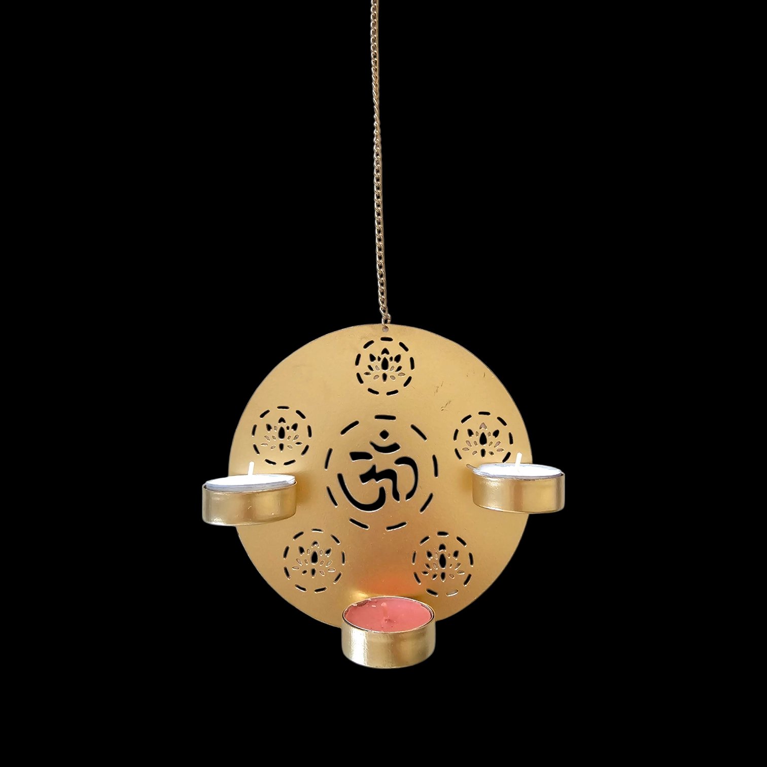 Hanging Diya - Om | Tea light Candle Holder | Diwali Decor