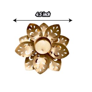 Dimensions of the Lotus Diya - 4.5 inch Diameter