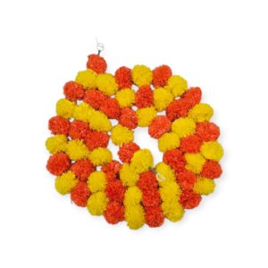 Orange Yellow marigold string | Extra long length - 106 inch