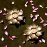 Pair of Lotus Diya | Tea light Candle Holder | Diwali Decor