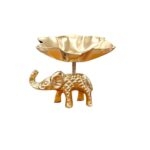 Side profile view of the unique Diya - Elephant tea light candle holder for Diwali Decor