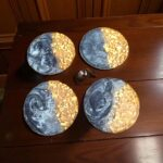 Set of 4 Resin coasters for living room Decor | Great Diwali Gift