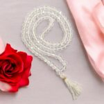 Diamond cut Sphatik Japa Mala with 108 beads