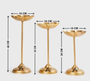 Dimensions of Taj urli stand set of 3