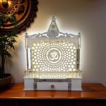 White Acrylic Mandir with LED | Puja mandir for home | Ships in Canada and USA only