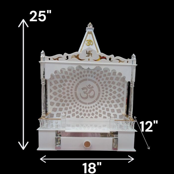 Dimensions of the Pooja Mandir for home | Acrylic Mandir for home