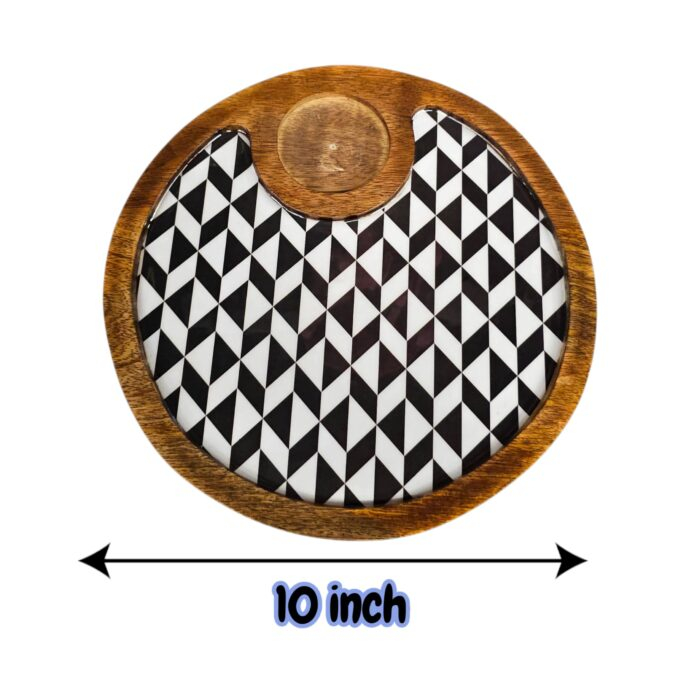 Dimensions of the 1 bowl snacks serving platter | Diwali Gift Idea | Christmas Gift
