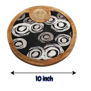Dimensions of the 1 bowl snacks serving platter | Diwali Gift Idea