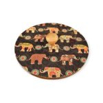 Colorful wooden lid for Chapati holder