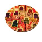 Colorful wooden lid for Chapati holder - Jharoka Designs