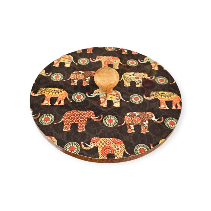 Colorful wooden lid for Chapati holder