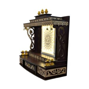 Side profile view of this home temple