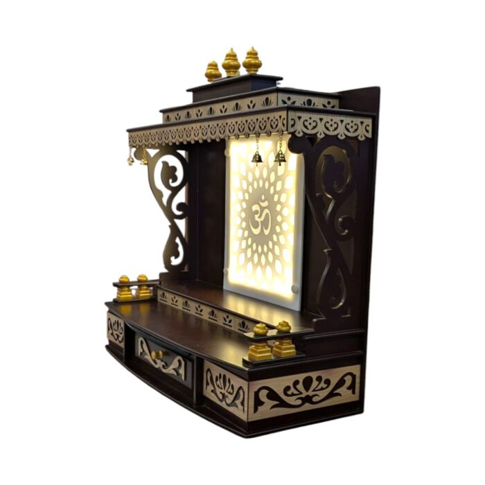 Side profile view of this home temple