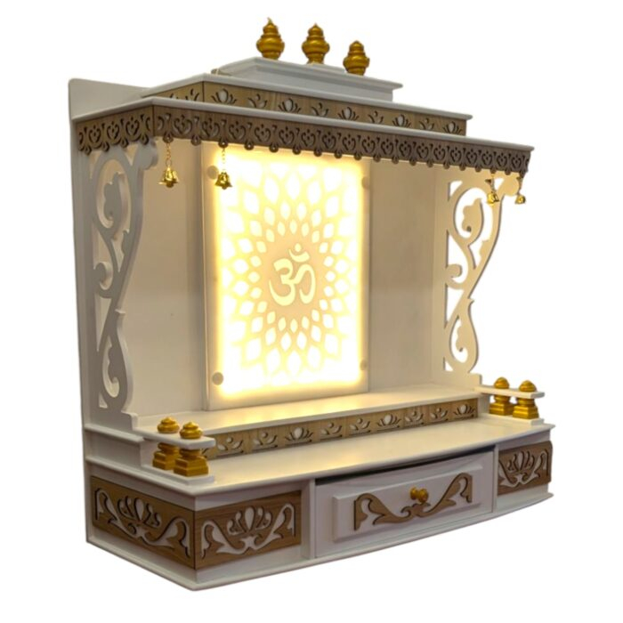 Side profile view of this home temple