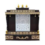 Brown wooden temple for home | Pooja Mandir for Home