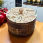 Indian Style Wooden Roti Box - Stylish gift for Diwali