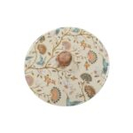 Colorful humming bird lid design on natural wood | Indian Chapati holder