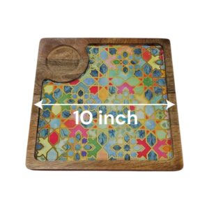 Dimensions of the wooden serving platter