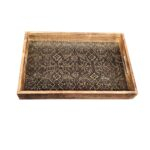 Wooden serving tray set of 2 | Mango wood