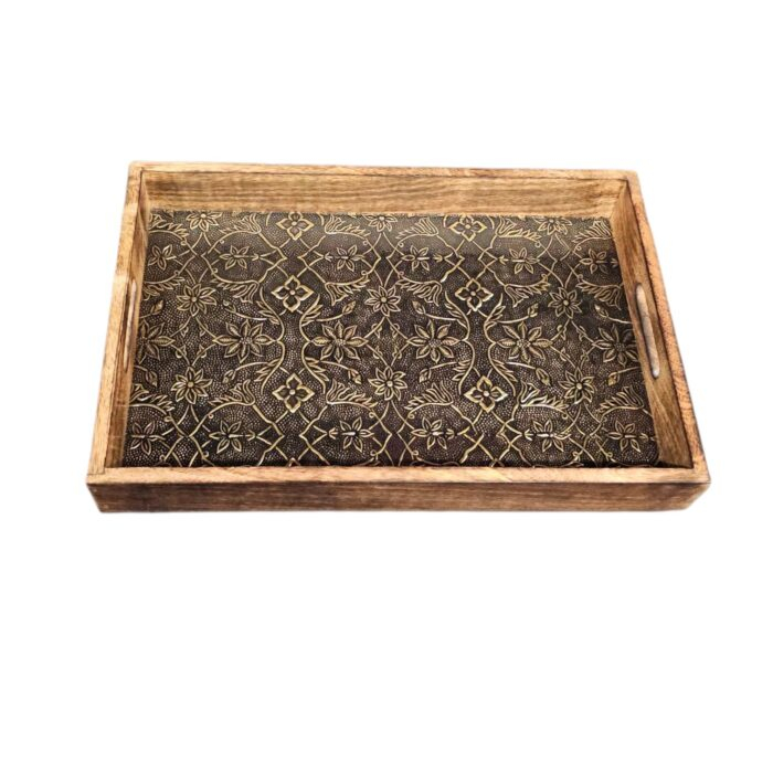 Wooden serving tray set of 2 | Mango wood