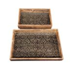 Wooden serving tray set | Mango wood
