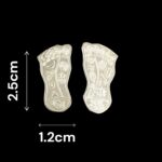 Dimensions of Pure Silver Lakshmi Charan Paduka