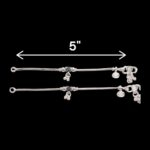 Pair of Pure Silver Anklet - 5 inch | Pure Silver Anklet for Baby - Image 3