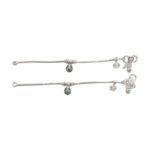 Dimensions of Pure silver anklets