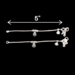 Dimensions of Pure silver anklets