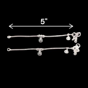 Dimensions of Pure silver anklets