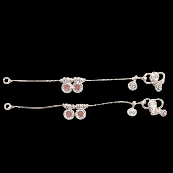 Pair of Pure Silver Anklet pair - 5 inch | Pure Silver Anklet for Baby