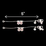 Dimensions of Pair of Pure Silver Anklet pair - 5 inch