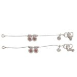 Pair of Pure Silver Anklet pair - 5 inch