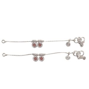 Pair of Pure Silver Anklet pair - 5 inch