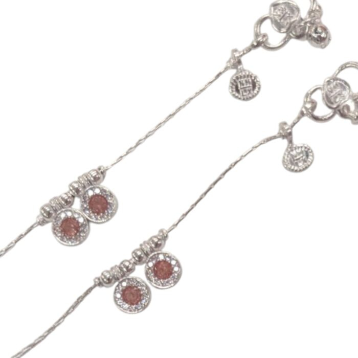 Pair of Pure Silver Anklet pair - 5 inch