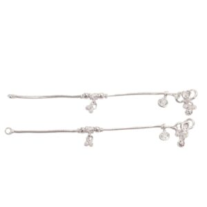Pair of Pure Silver Anklet - 5 inch | Pure Silver Anklet for Baby