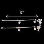 Dimensions of pure silver anklets for baby