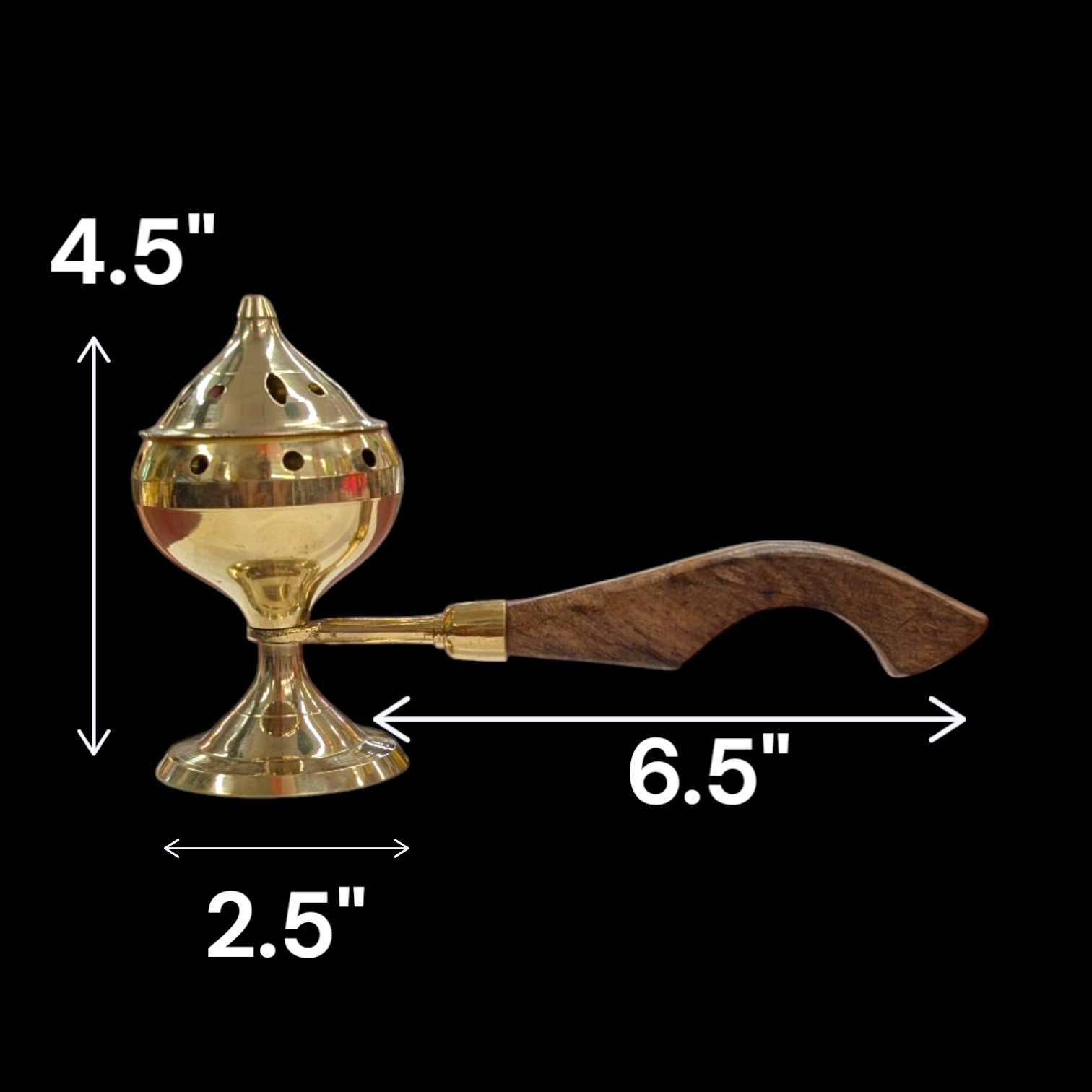 Dimensions of Brass Incense Burner
