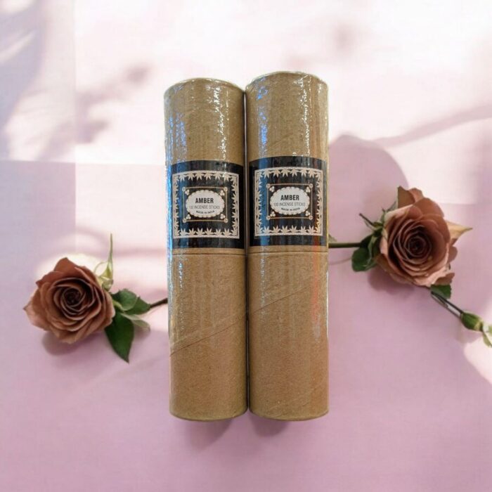 200 Hand-rolled Incense Sticks – Amber | Set of 2 Boxes with 200 agarbatti Sticks